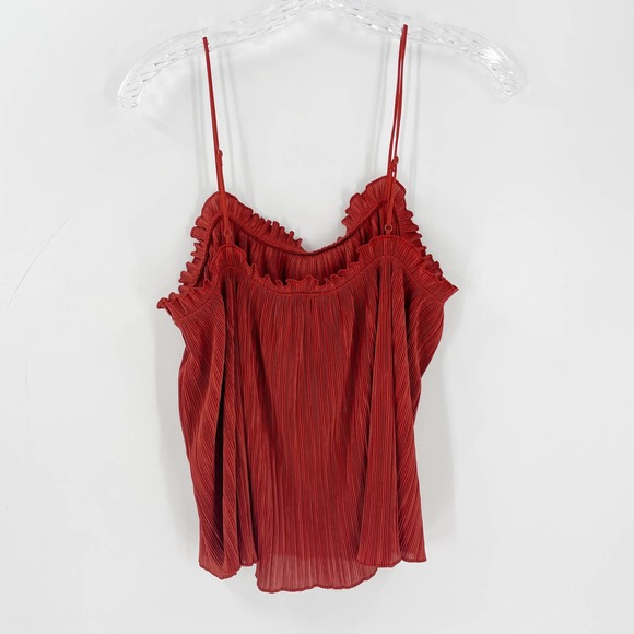 Madewell Nicole Cropped Ruffle Cami Tank Top - Picture 6 of 7